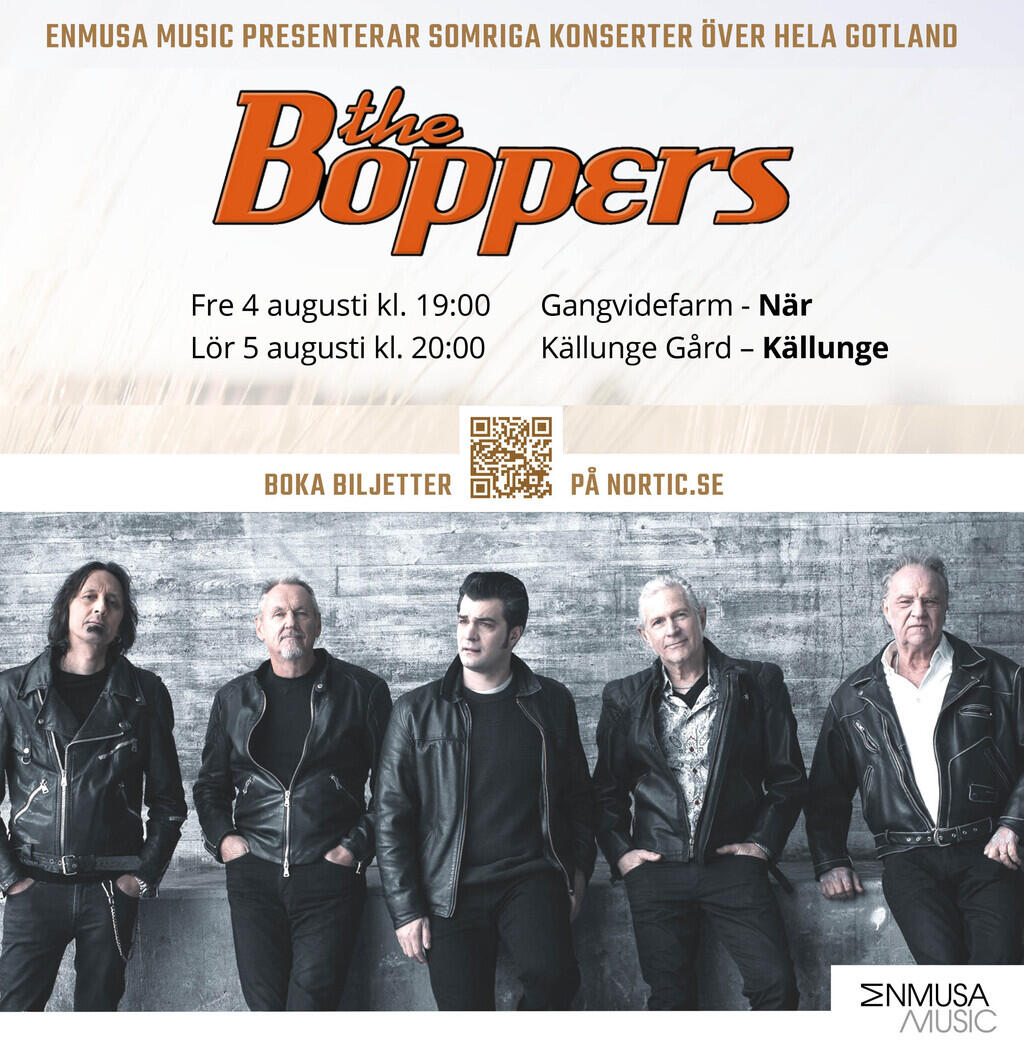 The Boppers live på Gotland 4-5 augusti.